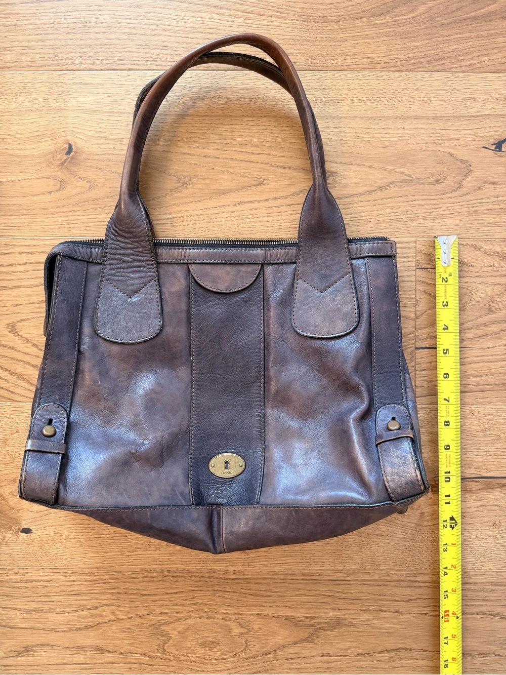 Fossil weekender Brown Leather Shoulder Bag